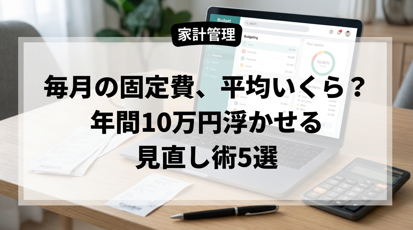 毎月の固定費、平均いくら？ 年間10万円浮かせる見直し術5選