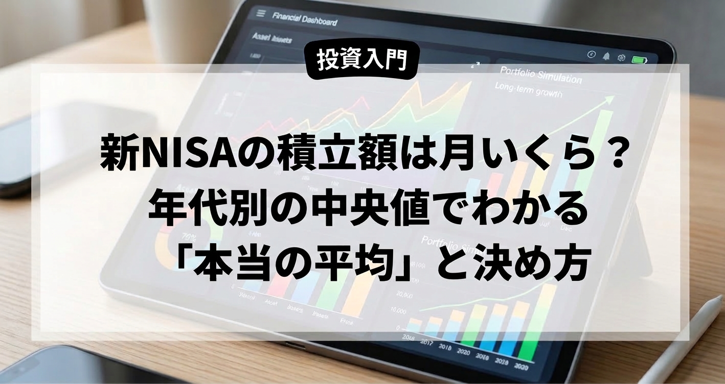 新NISAの積立額は月いくら？年代別の中央値でわかる「本当の平均」と決め方